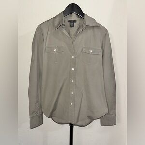 Banana Republic Stretch Button-Up Shirt in Clay Gray